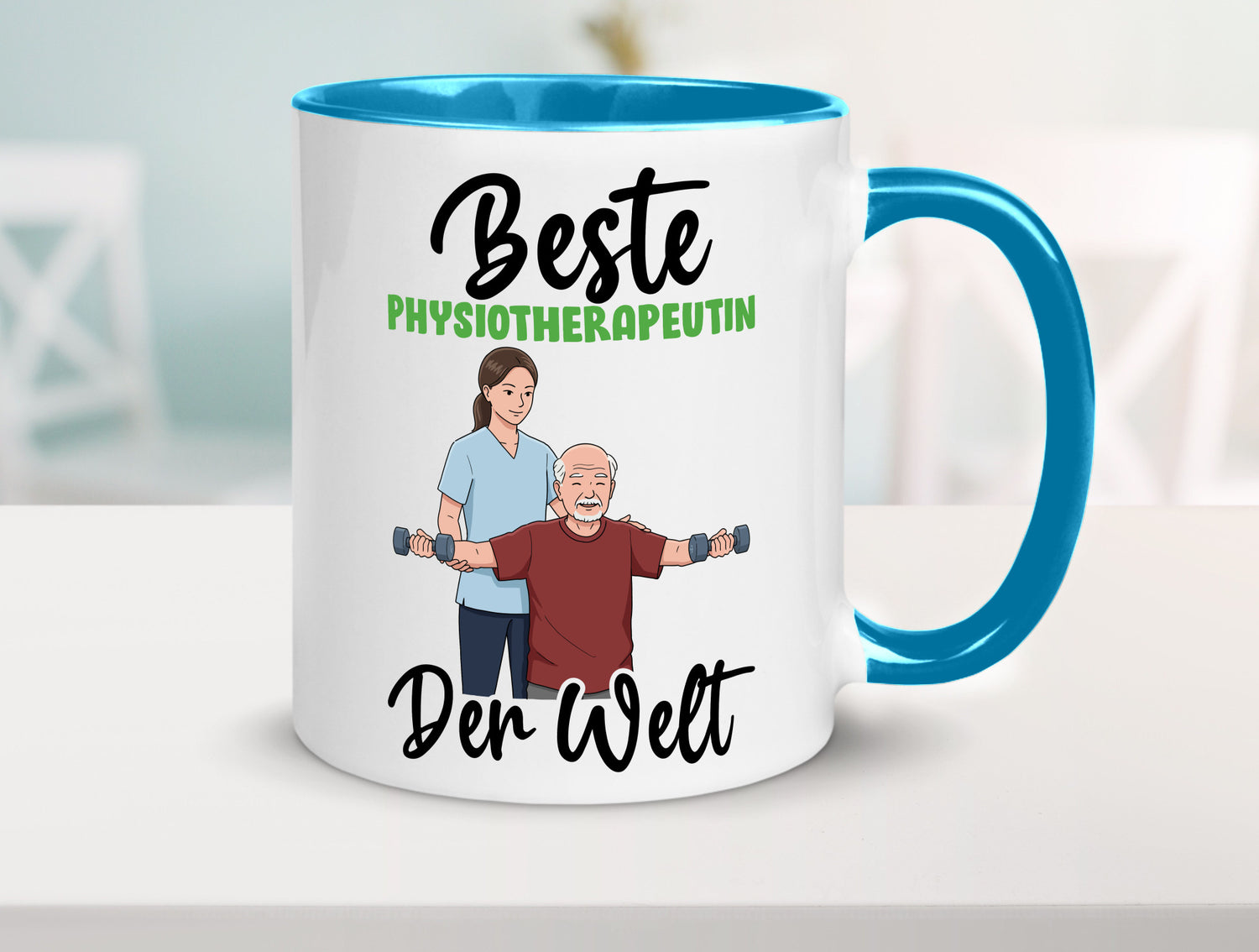 Beste Physiotherapeutin v3 lustig Humor Geschenkidee Geschenk Tasse
