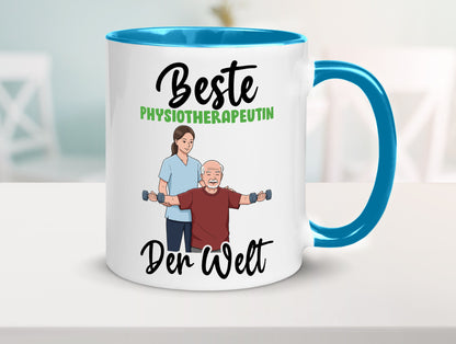 Beste Physiotherapeutin v3 lustig Humor Geschenkidee Geschenk Tasse