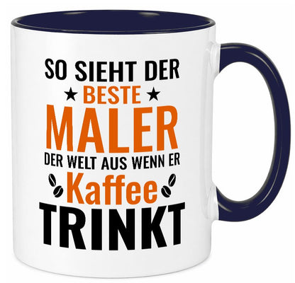 Kaffee trinkt: Maler | Malerei lustiger Spruch Geschenk Humor Geschenkidee Tasse