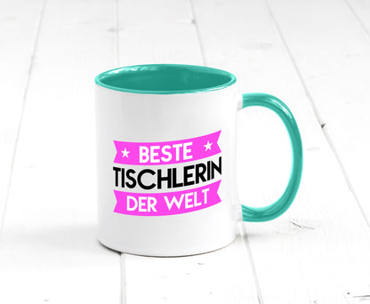 Beste Tischlerin | Tischlerei lustiger Spruch Geschenk Humor Geschenkidee Tasse
