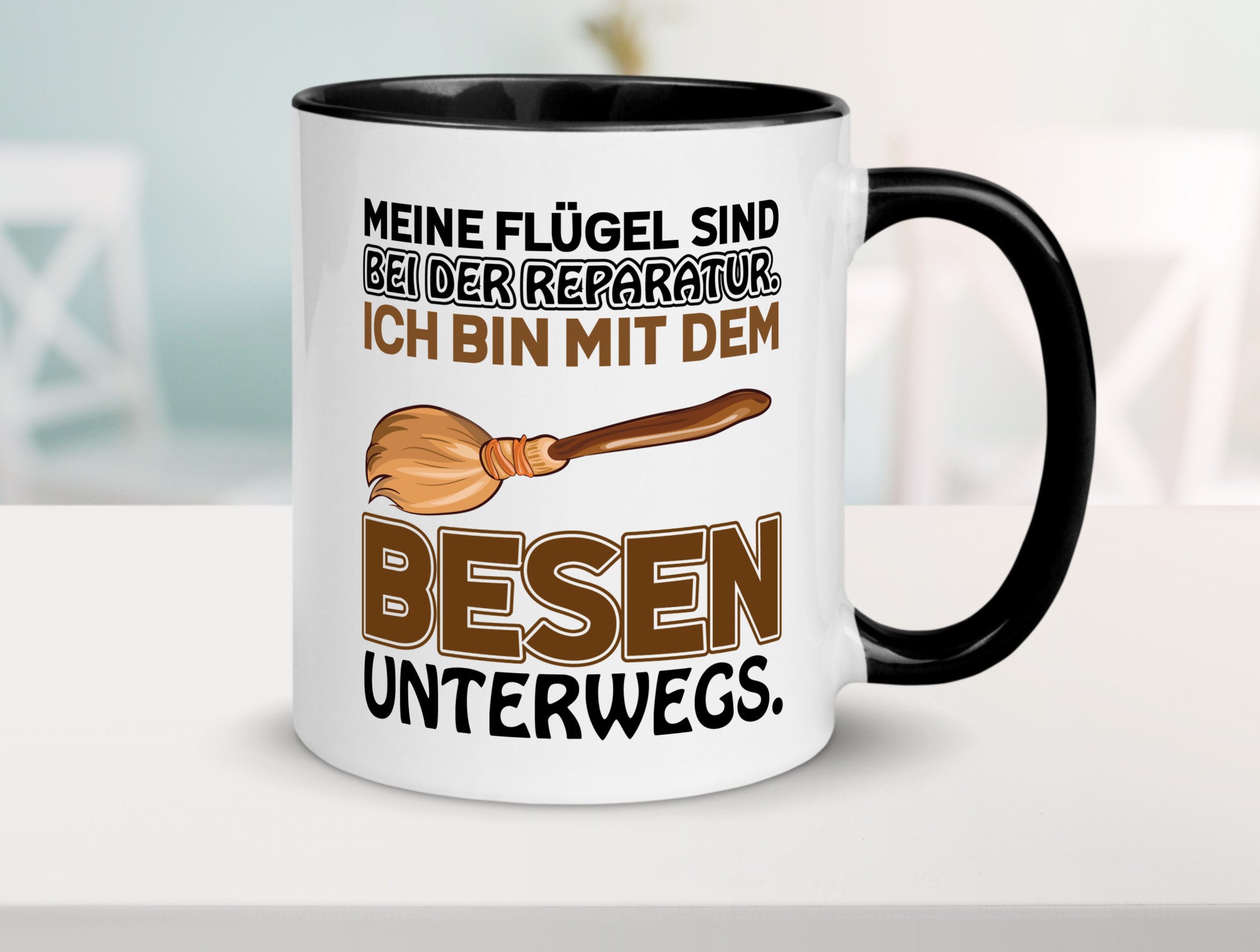 Flügel Reperatur lustig Humor Geschenkidee Geschenk Tasse