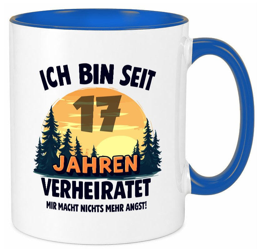 Ich bin Verheiratet | 17. Hochzeitstag Ehepaar v2 Geschenkidee Humor Tasse
