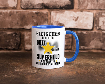 Bedeutung von Fleischer | Schlachterei lustig Humor Geschenkidee Geschenk Tasse
