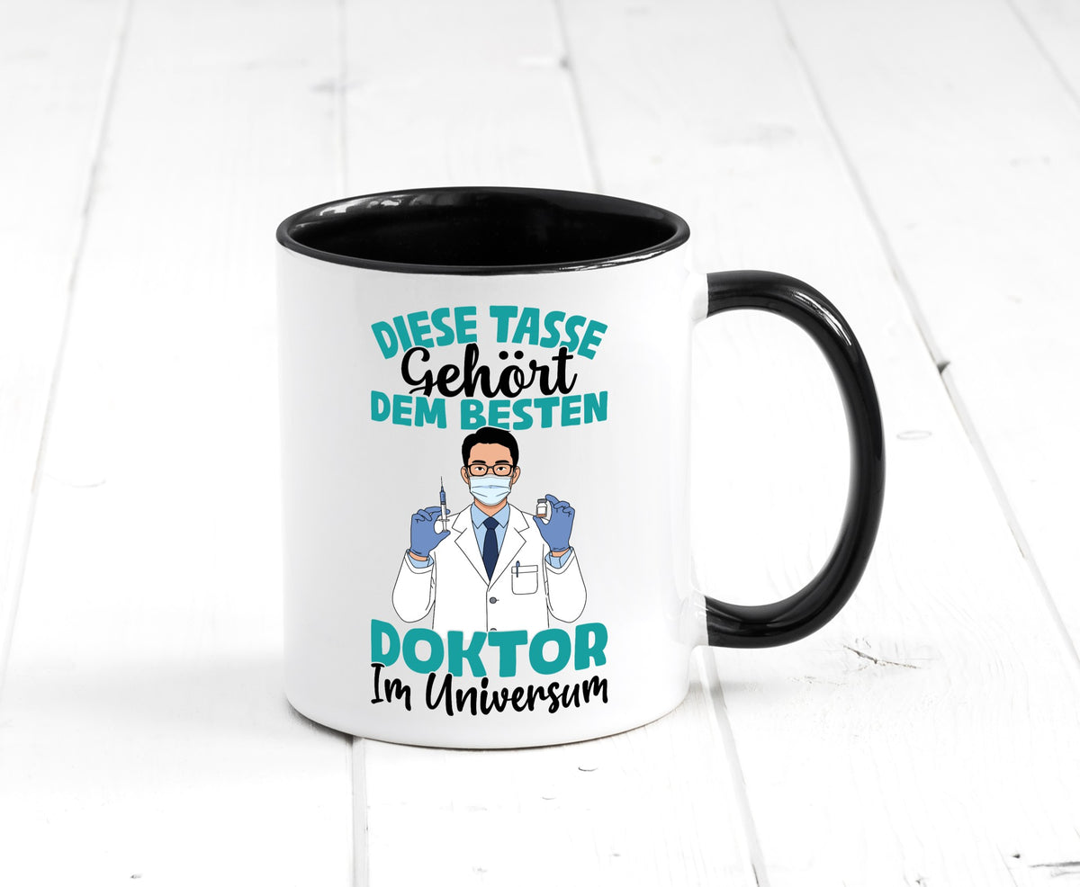 Im Universum: Doktor | Doktorand Doktortitel Geschenk Humor Geschenkidee Tasse