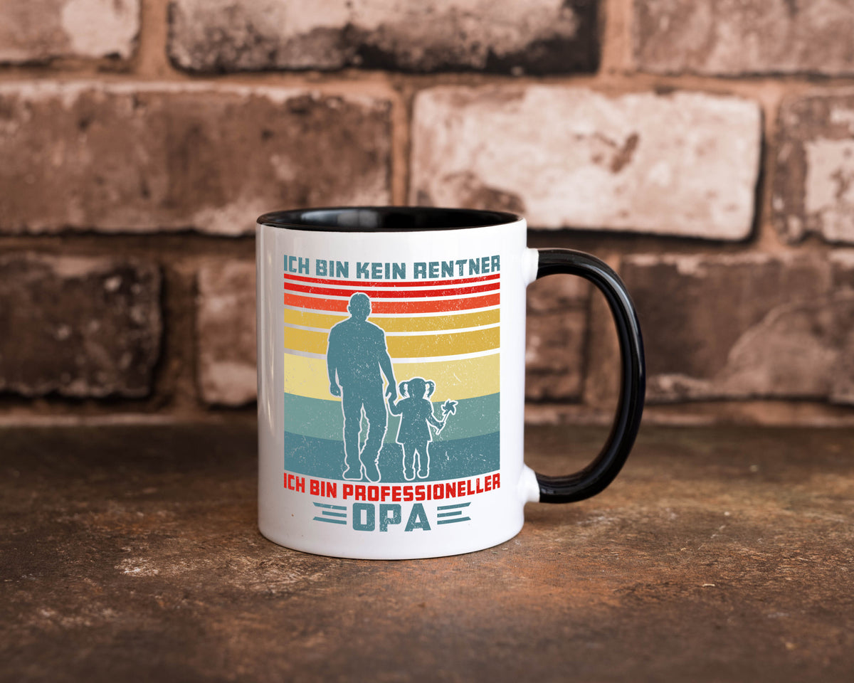 Kein Rentner bin Profesioneller Opa | Groß vater lustig Familie Geschenkidee Tasse