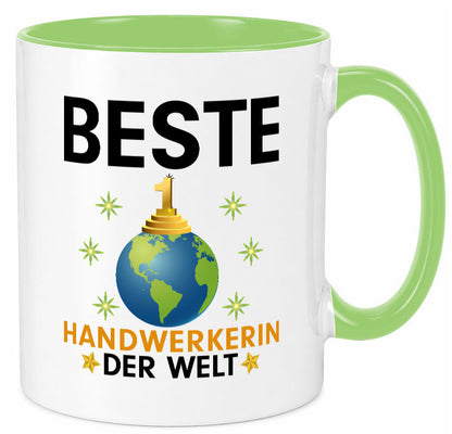 Welt Beste Handwerkerin | Handwerkerinnen lustiger Spruch Geschenk Humor Tasse