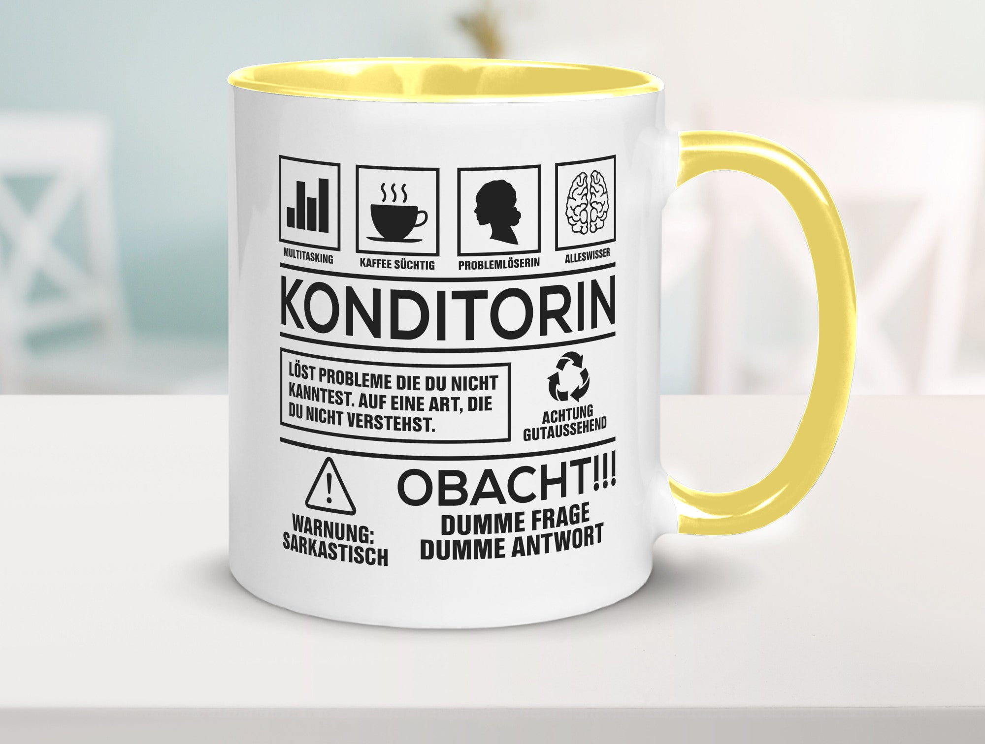 Achtung Probleme Konditorin | Konditorei lustiger Spruch Geschenk Humor