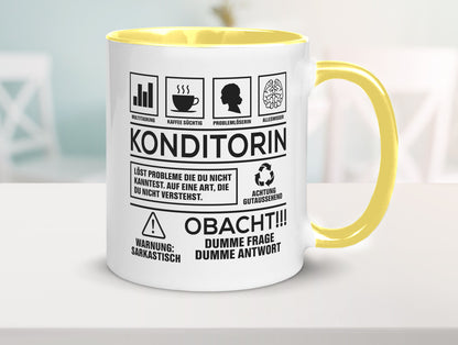 Achtung Probleme Konditorin | Konditorei lustiger Spruch Geschenk Humor