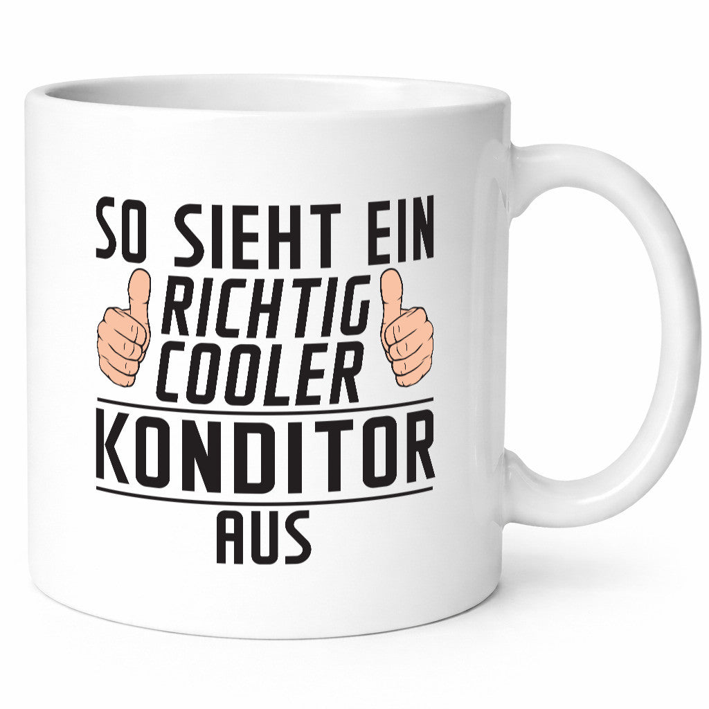 Richtig Cooler Konditor | Konditorei lustig Humor Geschenkidee Geschenk Tasse