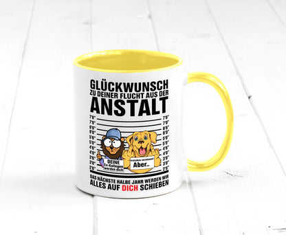 Glückwunsch zu deiner Flucht | Abschiedgeschenk v3 Geschenk Humor Geschenkidee