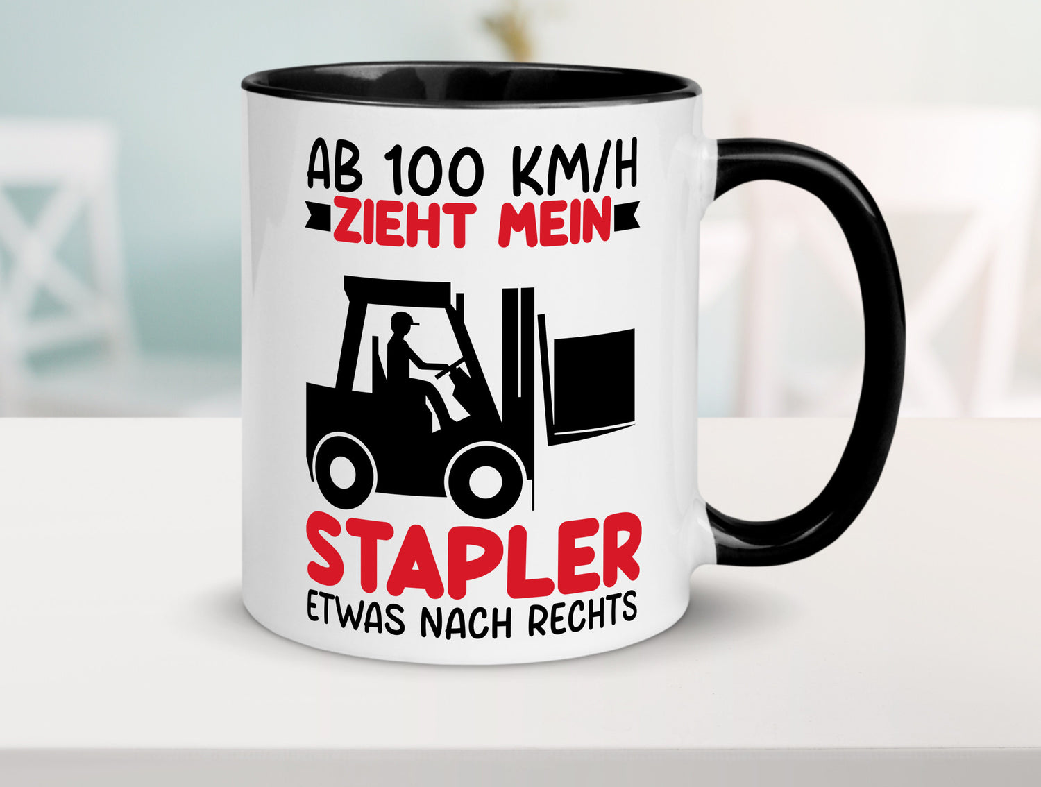 Stapler zieht nach Rechts | Staplerfahrer Arbeit Geschenkidee Kollegen Büro