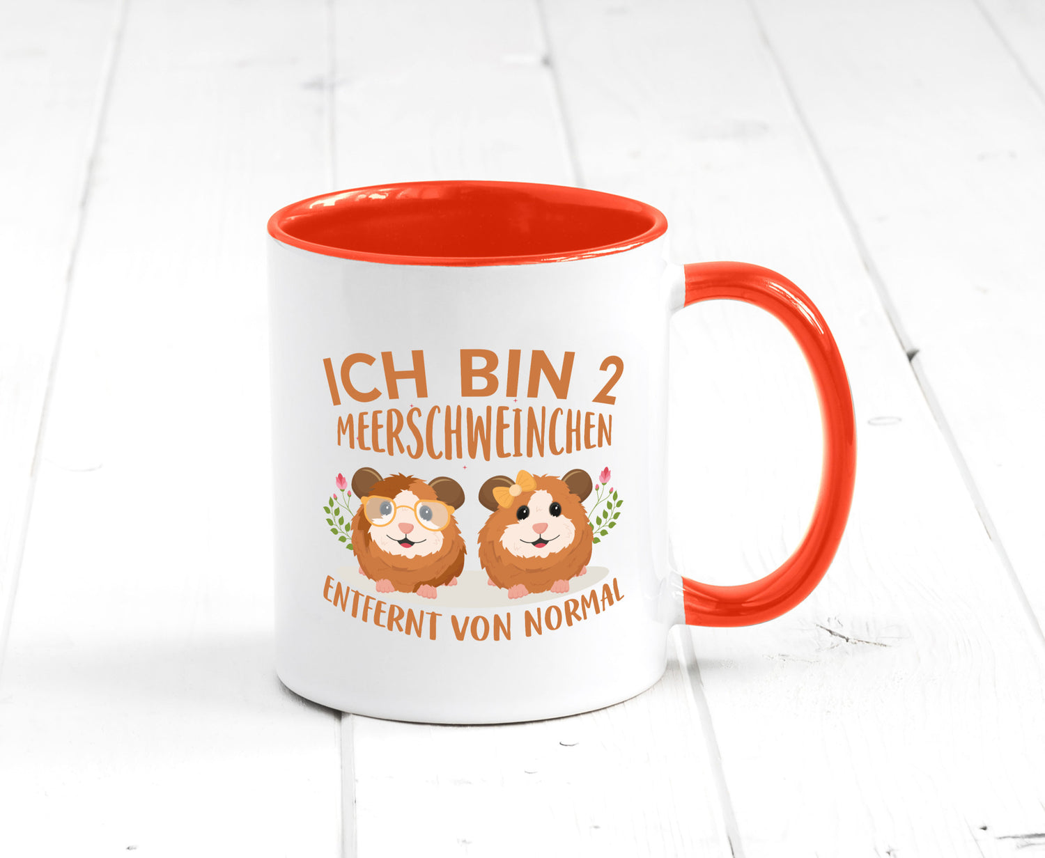 Zwei Meerschweinchen | Tierfreund Tasse Tier Liebe lustig Tierliebhaber Humor