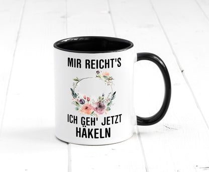 Ich geh` jetzt häkeln | Häkelzubehör Freundin Geschenkidee Humor Tasse