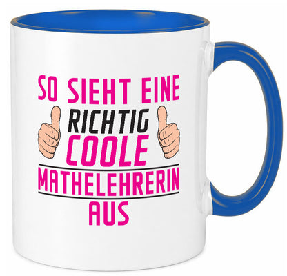 Richtig Coole Mathelehrerin | Lehrer Mathe lustiger Spruch Geschenk Humor