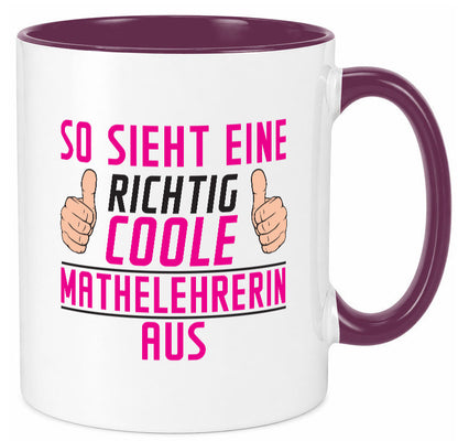 Richtig Coole Mathelehrerin | Lehrer Mathe lustiger Spruch Geschenk Humor
