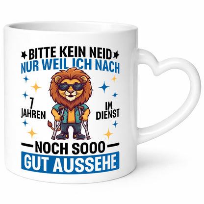 7 Jahre im Dienst | Arbeitsjubiläum Arbeit Geschenkidee Kollegen Büro Humor