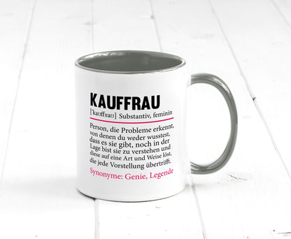 Kauffrau | Humor Spruch Definition Kauffrauen Geschenkidee Tasse