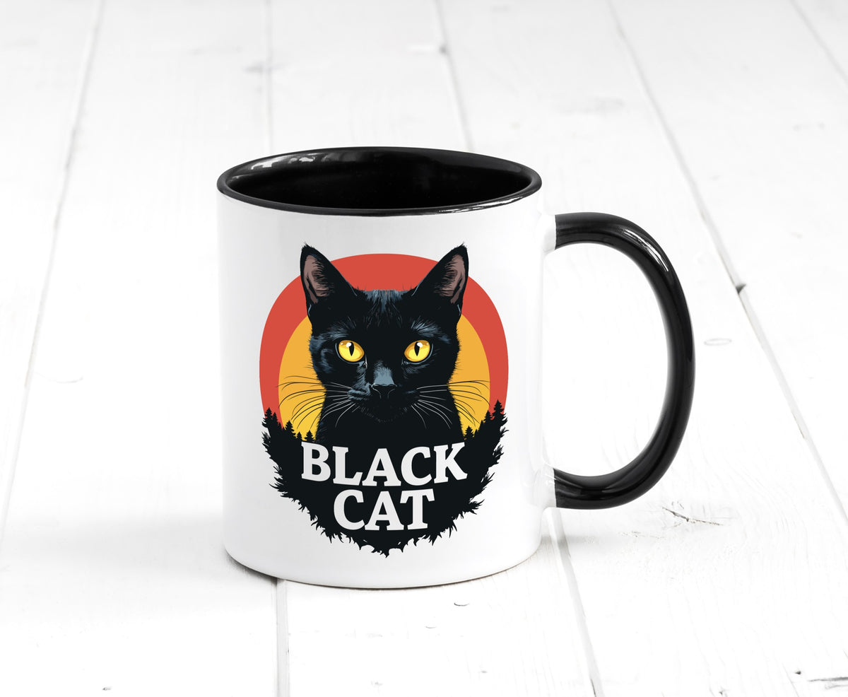 Black Cat | Schwarze Katze Böse Humor Tierliebhaber Geschenkidee Tasse
