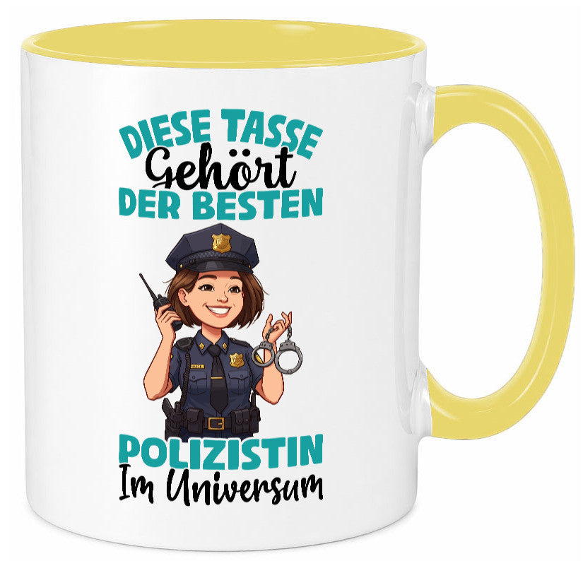 Im Universum: Polizistin | Beruf Polizei Geschenkidee Arbeit Kollegen Büro Tasse