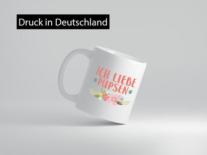 Ich liebe pupsen | Frauen Tasse Mädchen Blumen Humor Geschenkidee