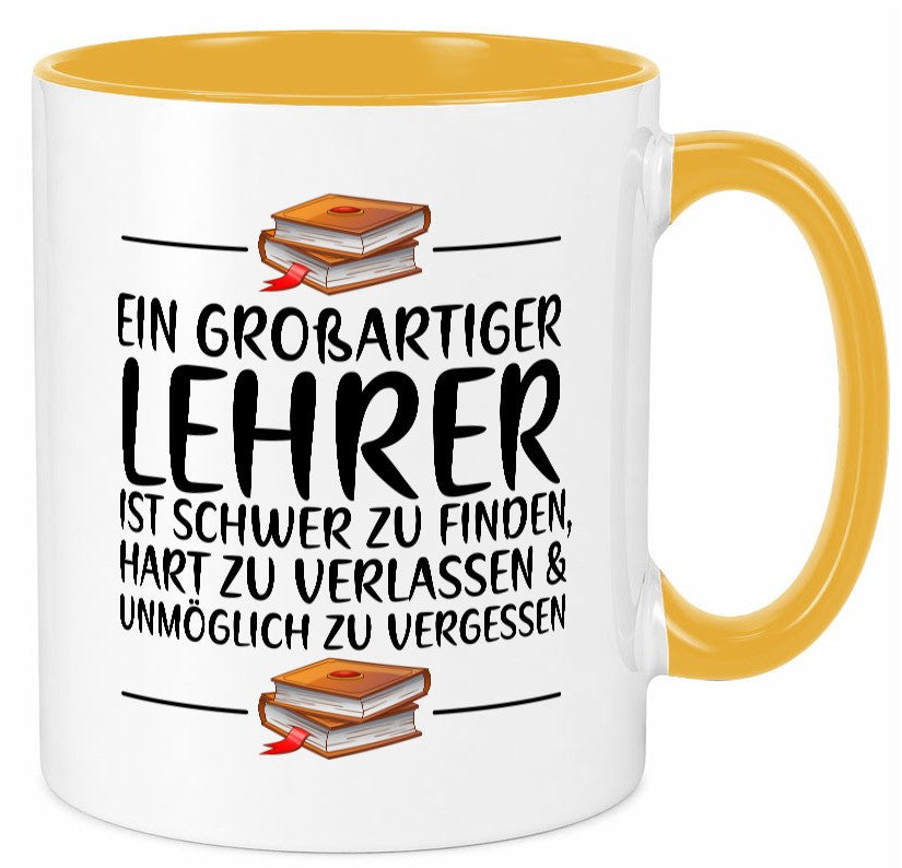 Großartiger Lehrer schwer zu finden | Schule Beste lustiger Spruch Geschenk Tasse