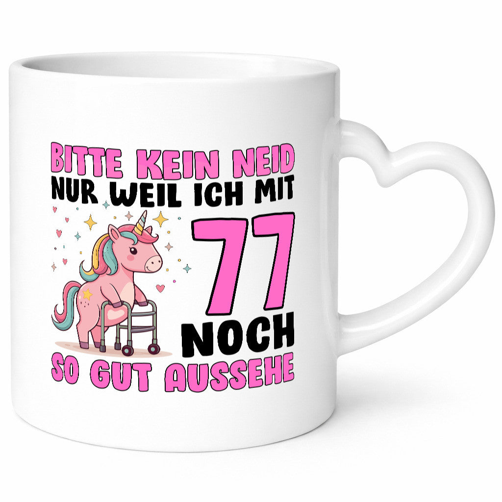 77. Geburtstag | 77 Jahre Mit noch so gut aussehen lustig Geschenkidee Geschenk Tasse