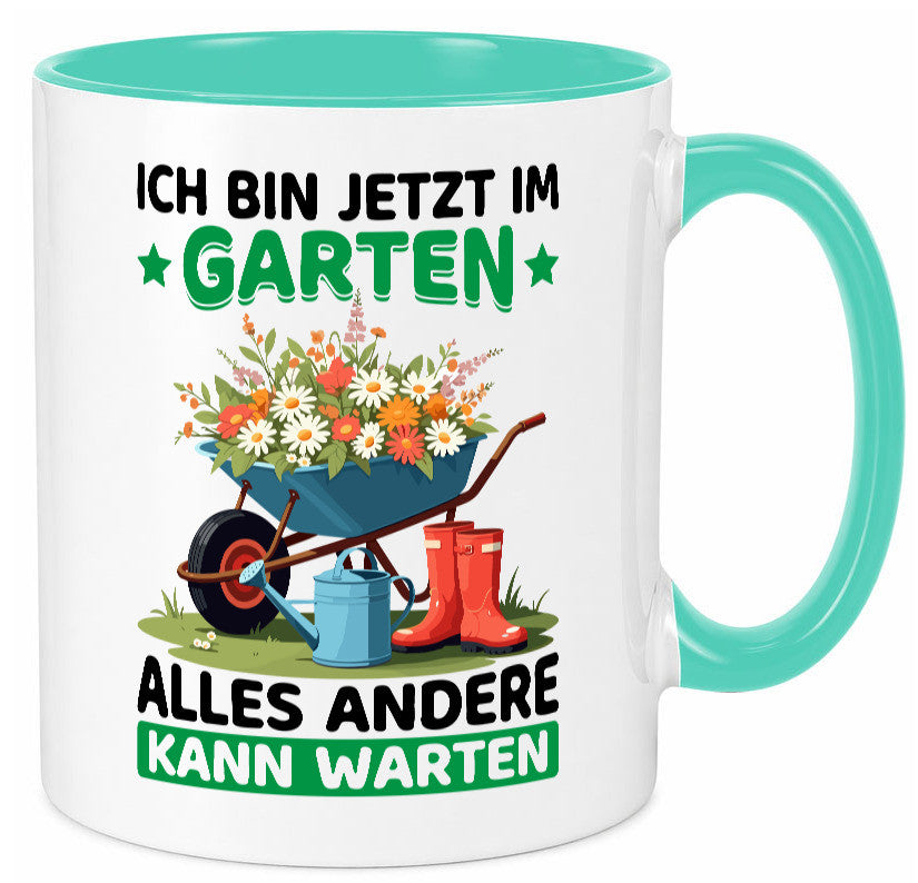 Im Garten alles andere kann warten | Gärtner Gartenarbeit Geschenk Arbeit