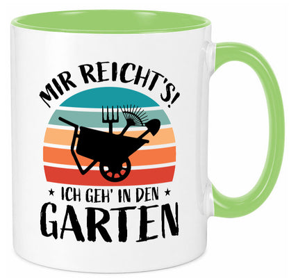Mir reichts ich geh in den Garten | Gartenarbeit lustiger Spruch Geschenk Tasse