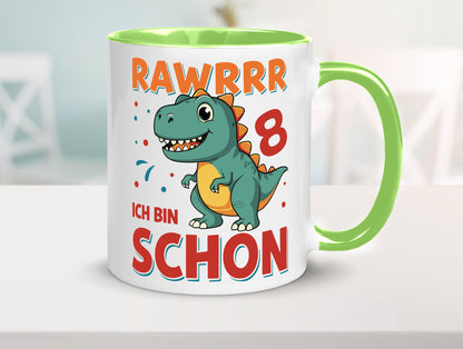 8. Geburtstag | 8 Jahre Raw ich bin schon T-Rex Geschenk Geschenkidee lustiger