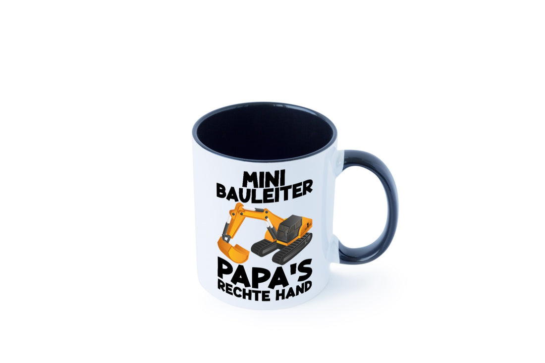 Mini Bauleiter | Kind Sohn Bagger Baustelle Junge Geschenkidee Familie Humor Tasse