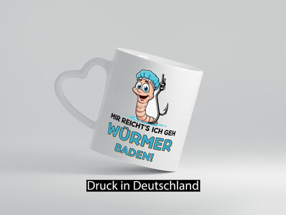 Mir reichts ich geh Würmer Baden | Angler Angeln Geschenk Humor Geschenkidee