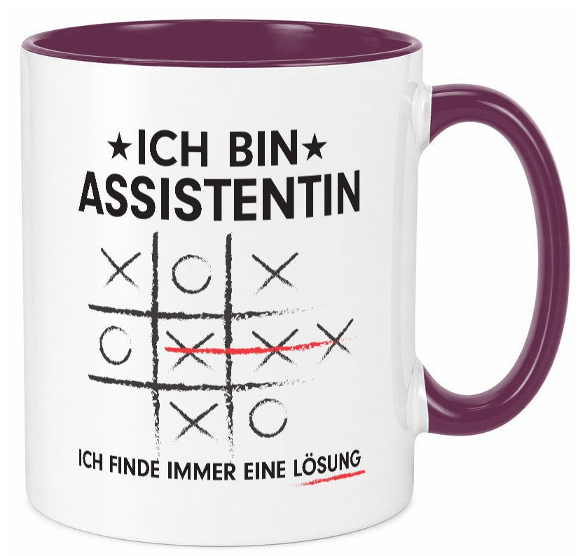 Lösung finden: Assistentin | Assistenz Hilfskraft v2 Geschenk Humor Tasse