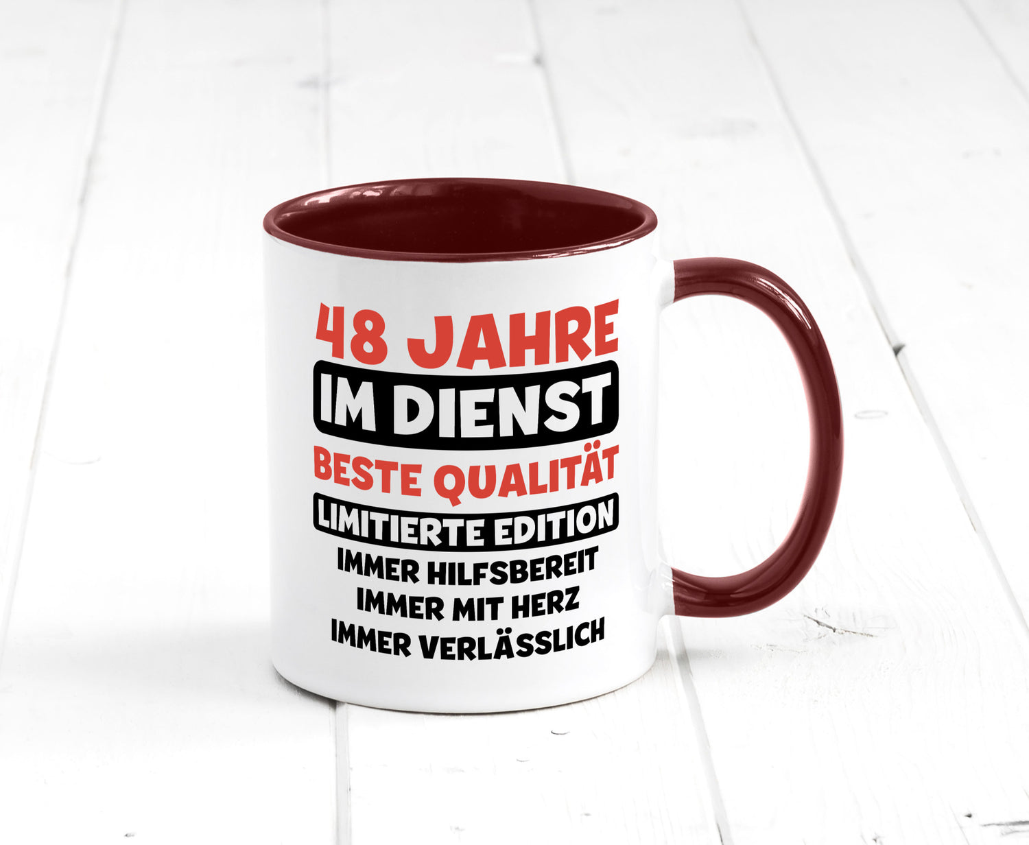 48 Jahre im Dienst | Jubiläum Arbeit v3 Humor Kollegen Büro Geschenkidee Tasse