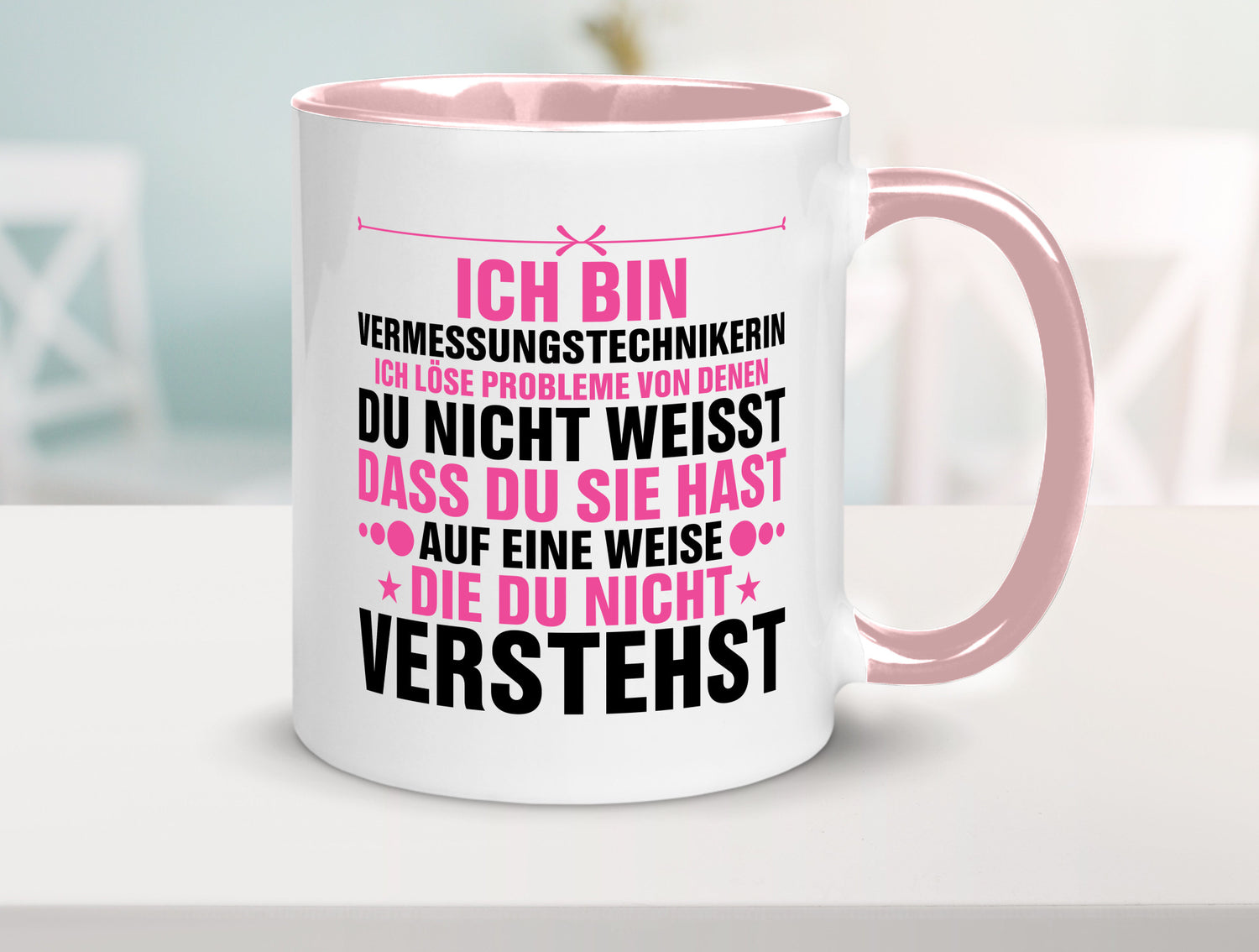 Löse Probleme: Vermessungstechnikerin | Techniker Geschenkidee Humor Tasse