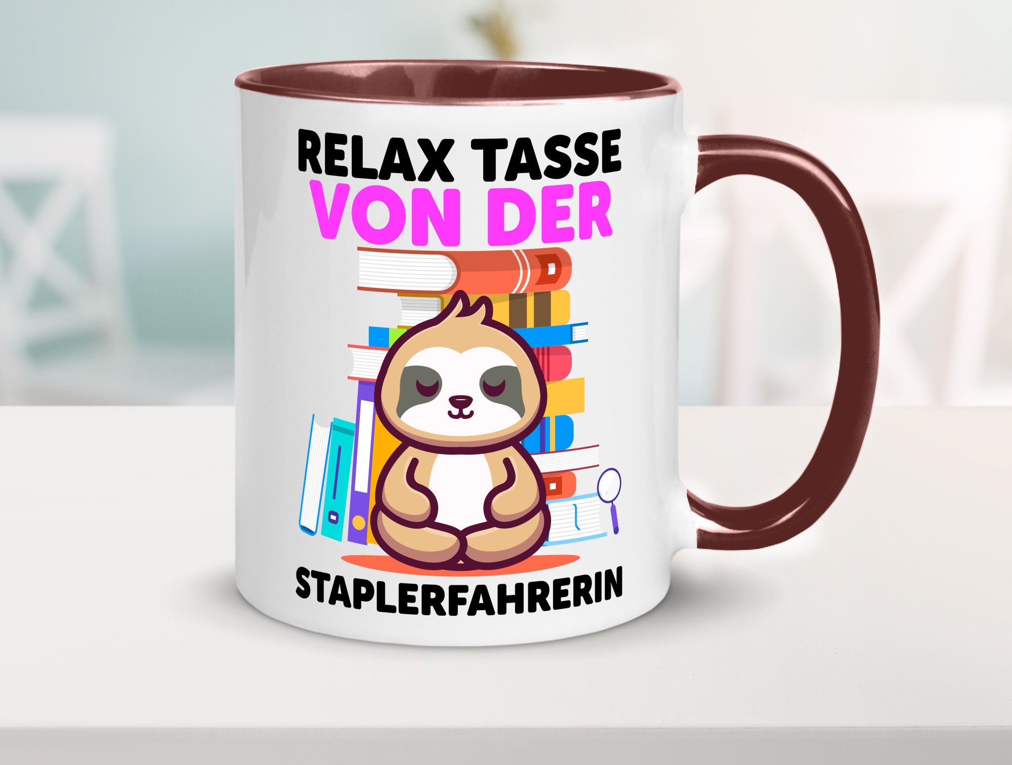 Relax Tasse: Staplerfahrerin | Gabelstapler lustiger Spruch Geschenk Humor