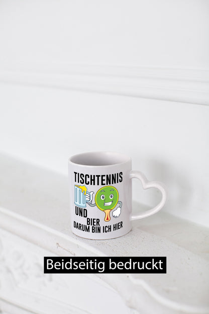 Tischtennis und Bier darum bin ich hier | Geschenk Humor Geschenkidee lustiger