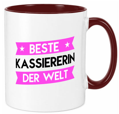 Beste Kassiererin lustiger Spruch Geschenk Humor Geschenkidee Tasse