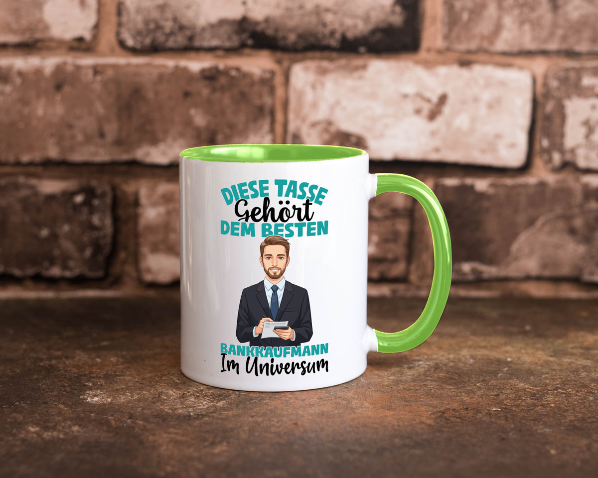 Im Universum: Bankkaufmann | Kaufmann Bank Kaufleute Geschenkidee Humor Tasse