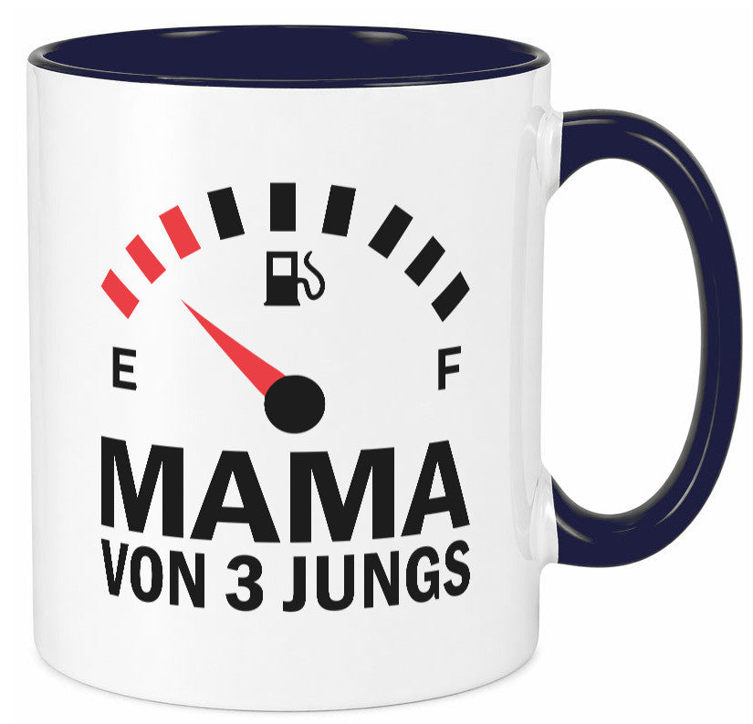 Mama von 3 Jungs | Muttertag Geschwister lustiger Spruch Geschenk Familie