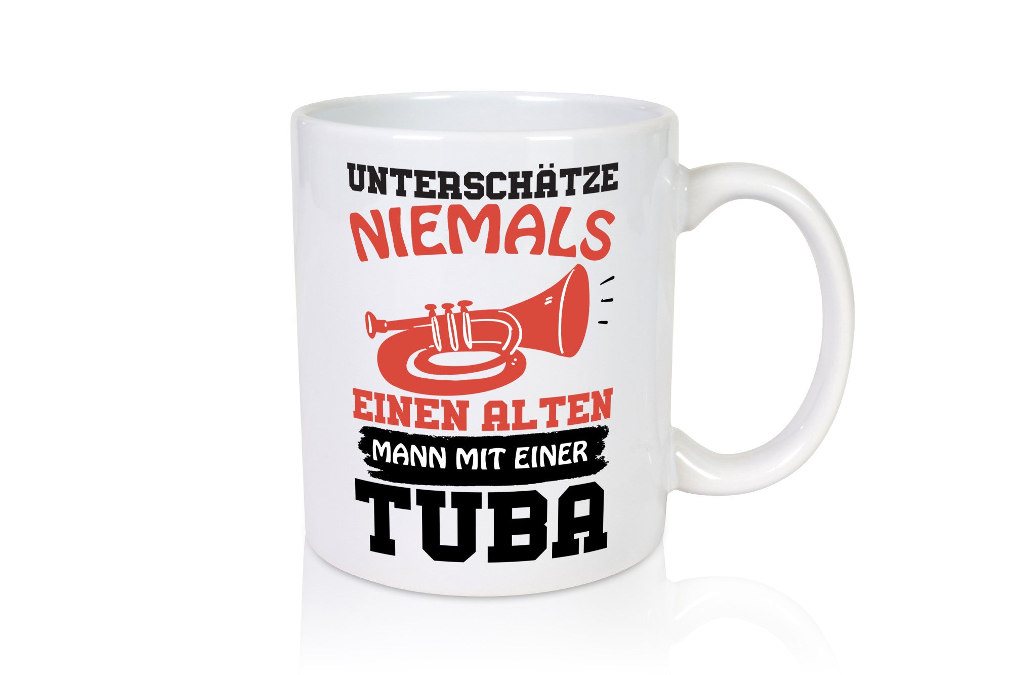 Alter Mann mit Tuba | Tubaspieler Tasse Musiker Witz Humor Geschenkidee