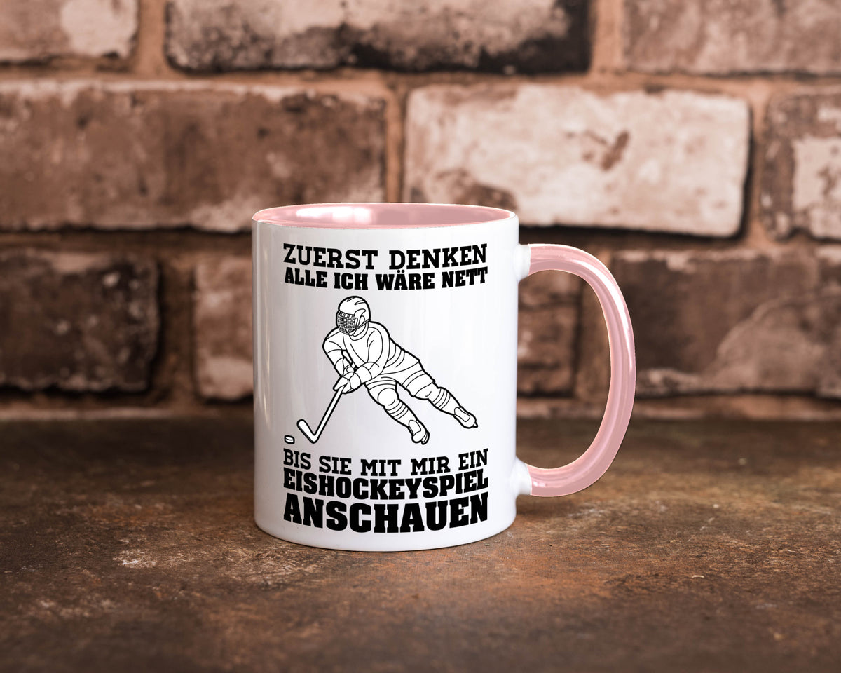 Eishockeyspiel | Eishockeyfan Tasse Eishockeyspieler Humor Geschenkidee