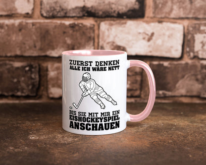 Eishockeyspiel | Eishockeyfan Tasse Eishockeyspieler Humor Geschenkidee