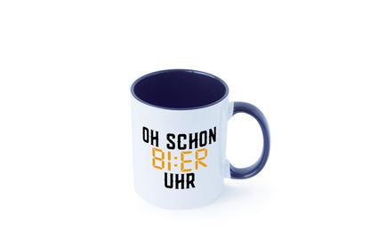 Oh schon Bier Uhr | Biertrinker Party Feiern Pils Humor Geschenkidee Tasse