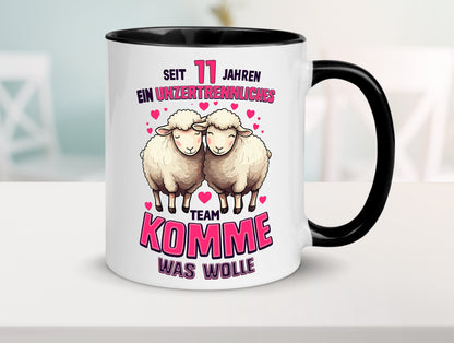 11 Jahre Verheiratet | ein Team Ehepaar v2 Humor Geschenkidee Tasse