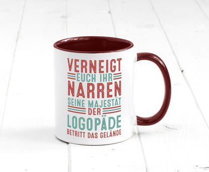 Verneigt euch: Logopäde | Sprachtherapie Geschenkidee Humor Tasse