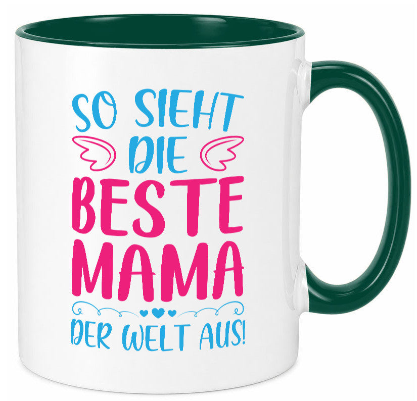 Beste Mama der Welt | Herzchen Geschenk Familie Geschenkidee lustiger Spruch Tasse