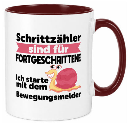 Schrittzähler Fortgeschrittene, Bewegungsmelder | Schnecke Geschenk Humor