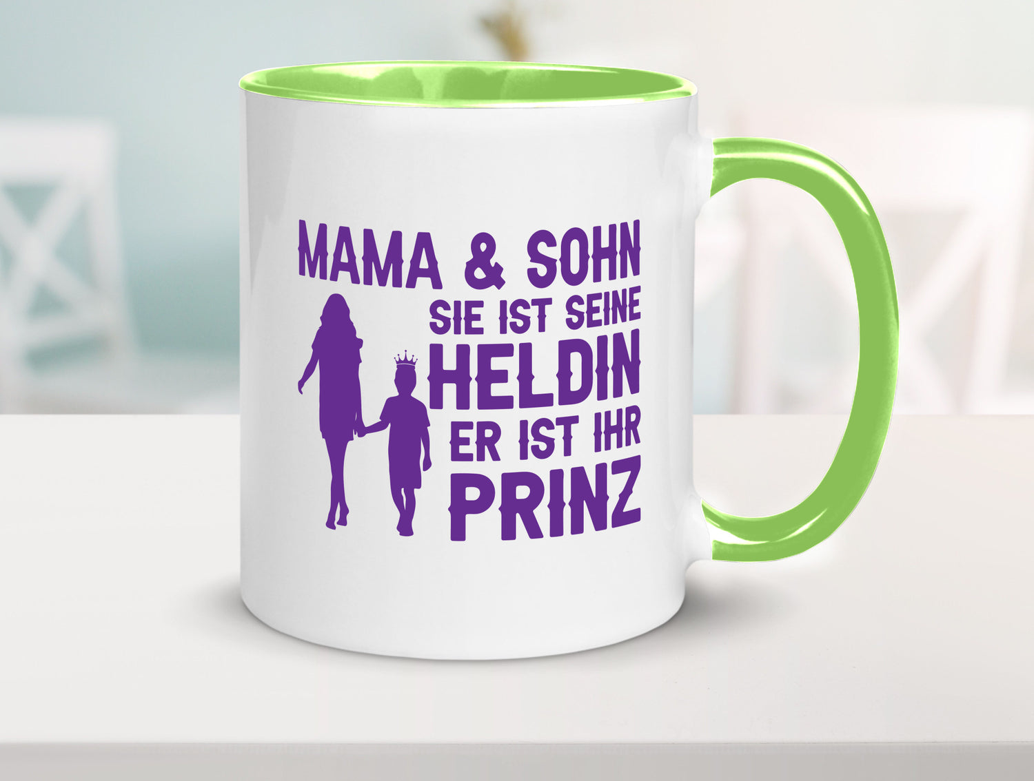 Mama &amp; Sohn | Helding Prinz Mutterliebe Geschenkidee Familie Humor Tasse