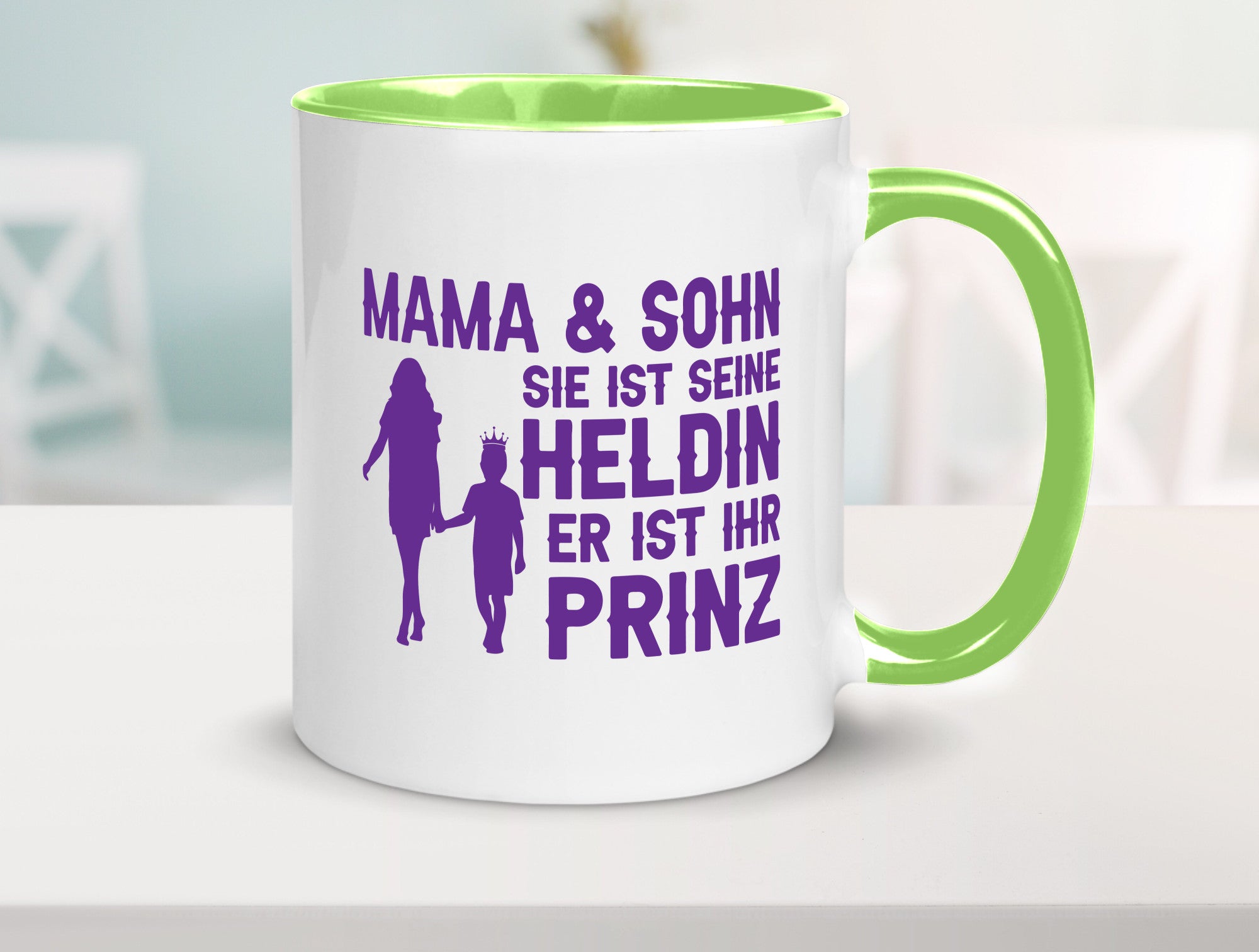 Mama &amp; Sohn | Helding Prinz Mutterliebe Geschenkidee Familie Humor Tasse