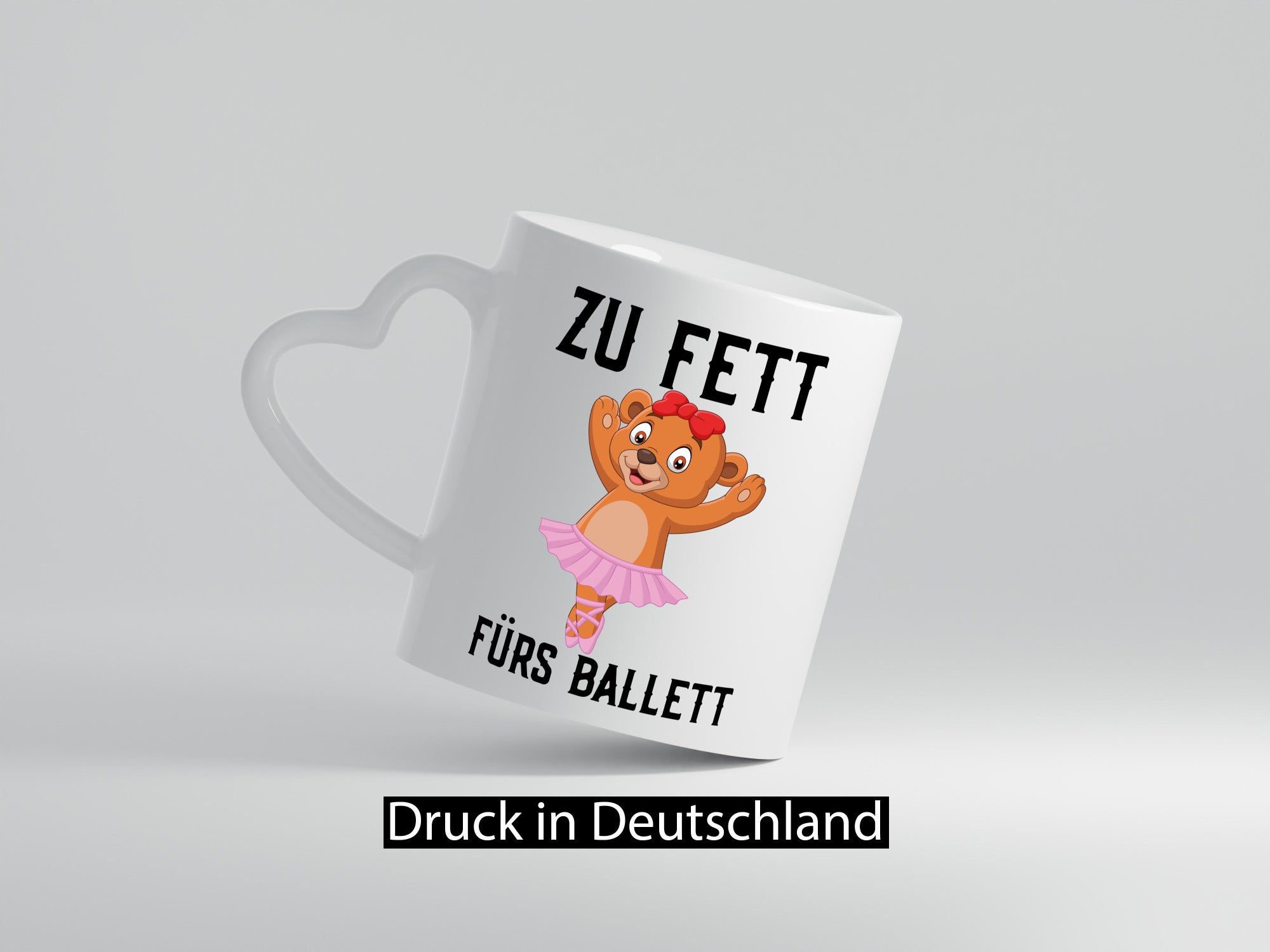 Zu Fett fürs Ballett | Dicker Bär Tutu lustiger Comic lustig Humor Geschenkidee